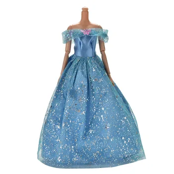 Naujausias Mados Mergina Lėlės Suknelė Žaislas Off Peties Princesė Vestuvių Suknelė Šalis Suknelė Nėrinių Suknelė Barbie Lėlės Priedai