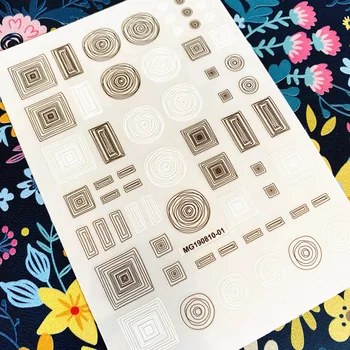 Naujausias Spalvos linijos 3d nagų dailė lipdukas nagų decal štampavimo eksporto japonijos dizaino cirkonio