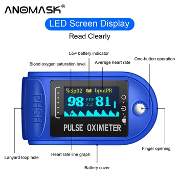 Naujų Medicinos Nešiojamų Piršto Pulse Oximeter kraujo deguonies Širdies ritmo Soties Metrų OLED Oximetro + Skaitmeninis Termometras Ginklą