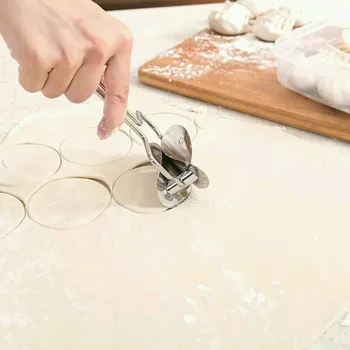 Nerūdijančio Plieno Tešlos Paspauskite Kukulis Maker Pelėsių Pyragas Ravioliai (Koldūnai), Kepimo Pyragai, Bandelės, Įrankiai Ratas Kukulis Wraper Cutter Formavimo Mašina
