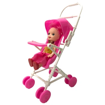 NK Vieną Rinkinį Lėlės Priedai, Baby Pink Vežimėlį Kūdikiui Vežimo Vežimėlis Vežimėlis Darželio Žaislai Mini Baldų Barbie Lėlės