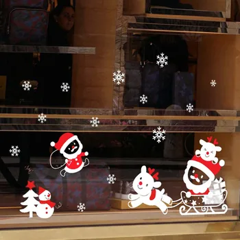 Nuimamas Kalėdų Lango Lipdukas Santa Claus Ir Kalėdų Dekoracija Namuose Kalėdos Dekoro Linksmų Kalėdų 