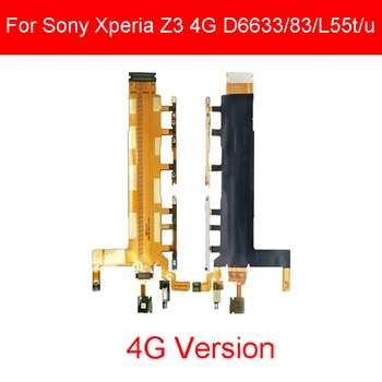 On/Off Maitinimo garso Mygtuką, Flex Kabelis Su Mikrofonu Vibratorius Sony Xperia Z3 D6653 D6603 D6643 3G 4G atsarginės Dalys
