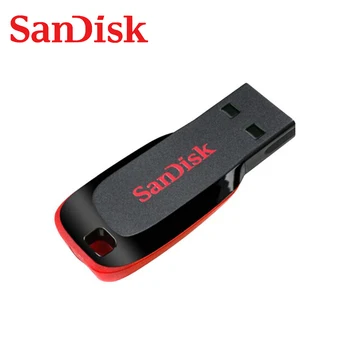 Originalios SanDisk Cruzer Blade CZ50 USB Flash Diskas 128GB 64GB 32GB 16GB Pen Drive USB 2.0 Diskui Pendrive Memory Stick