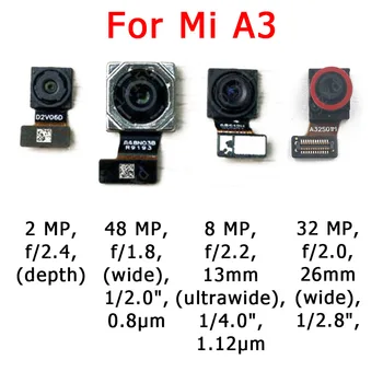 Originalus Priekinis Galinis galinė vaizdo Kamera Už Xiaomi Mi A1 5X A2 Lite 6X A3 Pagrindinis Susiduria Priekinės Kameros Modulis Flex Pakeitimo Atsarginės Dalys