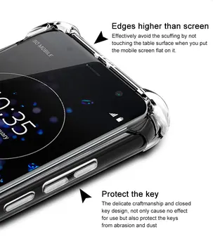 Oro Pagalvės atsparus smūgiams Atveju Sony Xperia 5 II 10 II 1 II XZ3 XZ XZ2 Premium XZ1 L4 L3 L2 L1 TPU Padengti Xperia 8 5 1 Kompaktiškas 10Plus
