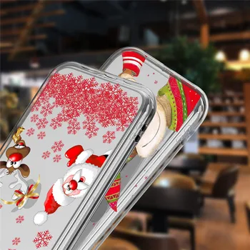 Ottwn Kalėdų Briedžių Sniego Išvalyti Telefono dėklas Skirtas iPhone 12 Mini Pro Max 11 Pro Max X XR XS 7 8 6s Plus SE 2020 Minkštos TPU Galinį Dangtelį