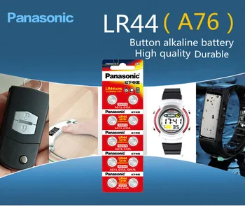 Panasonic 10vnt 1,5 V Mygtuką Cell Baterijos lr44 Ličio Monetos Baterijų A76 13TN G13A LR44 LR1154 357A SR44 Originalus