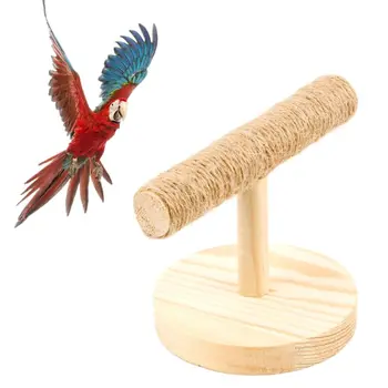 Papūga Medinių Stalo Ešeriai Paukščių Stovėti Pratybos Sizalio Letena Kojų Šlifavimo Stick Paukščių Bite Kramtyti Žaislus