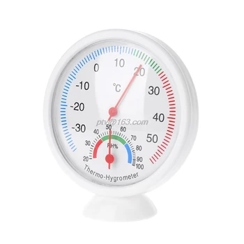 Patalpų vidaus Lauko Termometras, Drėgmės Matuoklis Laikrodžio formos Temperatūra Drėgmėmačiu