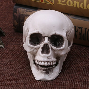 Plastikiniai Mini Žmogaus Kaukolė Dekoro Atraminiai Galvos Skeletas Helovinas Kavos Barai Ornamentu Lašas Laivybos