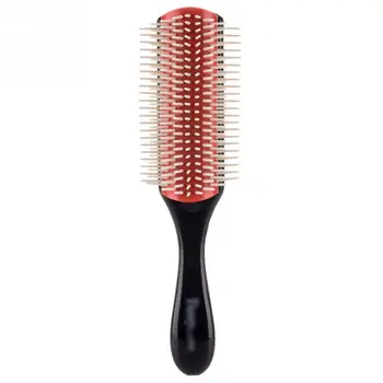 Plaukų Formavimo Šepetys Anti-static 9 Eilučių Kviečių Šiaudų Detangle Hairbrush Salonas Kirpyklos Tiesiai Garbanotas Plaukų Šukos Moterims