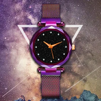 Ponios Magnetinio Žvaigždėtas Dangus Laikrodis Prabanga Moterų Laikrodžiai Mados Deimantų Moterų Kvarciniai Laikrodžiai Relogio Feminino Zegarek Damski