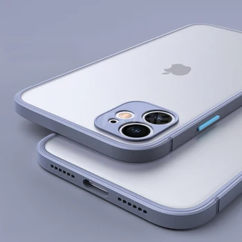 Prabanga Aikštėje atsparus smūgiams Skaidrus Matinis Atveju ant iPhone 12 mini Pro 11 Max SE 2020 