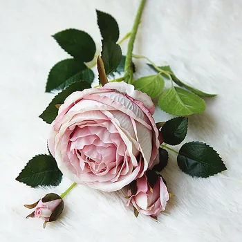 Prabanga didelė rožė, bijūnas Dirbtinės Gėlės, vestuvių papuošimai baltos spalvos netikrą Gėlių, rožės fleur artificielle flores