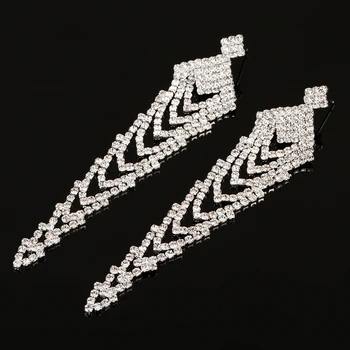 Prabangus didelis pareiškimą, auskarai moterims, kalnų krištolas ilgai lašas auskarai 2019 kristalų tabaluoti earings mados bižuterijos E3004