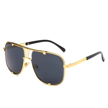 Prekės ženklo Dizainas Aikštė Akiniai nuo saulės Naujas Mados Moterų, Vyrų Derliaus Metalo Saulės akiniai Prabanga Sunglass UV400 Atspalvių Akių gafas de sol