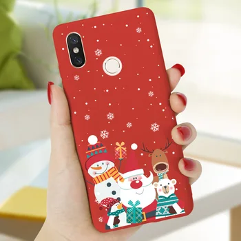 Raudona Silikono Kalėdų Telefoną Atveju Xiaomi Redmi 9 Pastaba PRO 9S 8 PRO 