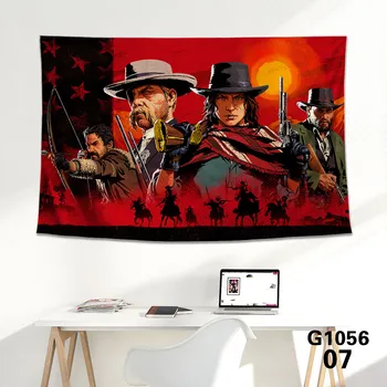 Red Dead Išpirkimai 2 drobės tapybos Sienos Meno žemėlapį Žaidimas Gobelenas plakatas apdaila Spausdinti Apdailos Nuotraukas Kambario Dekoro