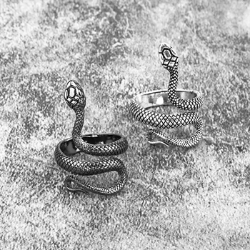 Retro Mados Perdėti Dvasia Gyvatės Žiedas Asmenybės Punk Vėjo Gyvatės Formos Naktinis Klubas Žiedas Studentų Tendencija, Juvelyrika Dovana