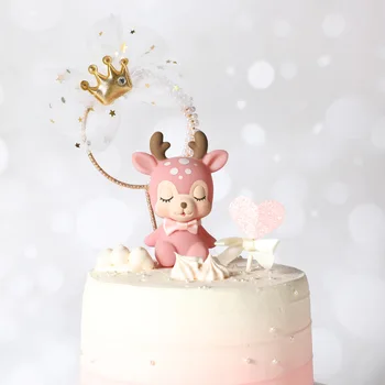 Romantiška Pearl Crown, Ketaus Girliandą Su Gimtadieniu Tortas Topper Princas, Princesė Tema Vestuvių Pyragas Apdaila Džiaugtis Šalies Prekių