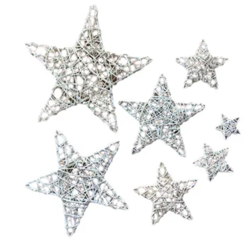 Rotango Žvaigždžių Kalėdų Eglutė Topper Star Namų Dekoracija 