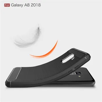 Samsung Galaxy A8 2018 Atveju A530F Silicio Anglies Pluošto TPU Minkšto Silikono Atveju 