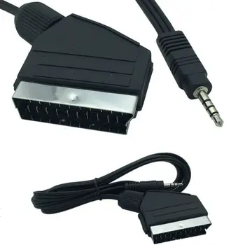 Scart male DC 3.5 mm male audio Stereo kabelis 1,5 M
