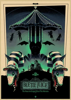 Siaubo filmas Beetlejuice Kraftpopieris Plakatas Derliaus plakatas Sienų Dekoras, Namų Baras, Kavinė interjero deor
