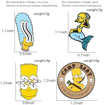 Simpsonai Animacinių filmų Sagė, Mermaid Simpson Pin, Kuprinė Ženklelis sagės undinė