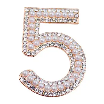 Skaičius 5, perlų stiliaus Žinomas Prabangos Prekės ženklo Dizaineris Sagės Smeigtukai Moterų Megztinis Suknelė Lape Šalikas sagės