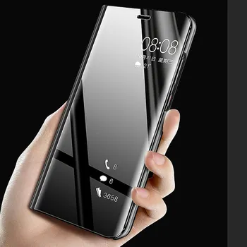 Smart Veidrodis, Flip Case For Xiaomi Redmi 9 Pastaba 9S 8 7 8T K20 K30 9A 9C 8A Mi 10 9T CC9E A3 POCO F1 F2 X3 NFC Ultra Pro MAX Atveju