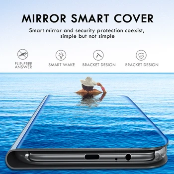 Smart Veidrodis, Flip Case For Xiaomi Redmi 9 Pastaba Pro 8T Redmi 9A 8A Odos Atveju Redmi K20 K30 Pro Galinį Dangtelį Atvejais