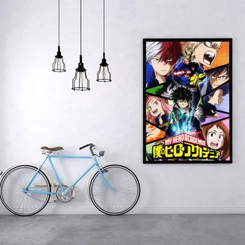 Spausdinant Nuotrauką Namų Dekoro Anime Mano Herojus Akademijos Pobūdžio Plakatą Miegamojo Sienos Meno Rėmelį