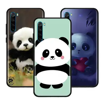 Super Mielas Panda Atveju Xiaomi Redmi Pastaba 9S 8T 8 7 9 9A 9C K30 Pro 8A 7A 6 Juodas Silikoninis Telefono Dangtelį Maišeliu