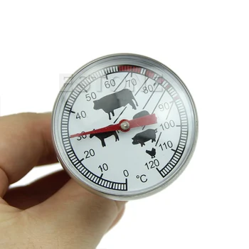 Temperatūros Indikatorius 0-120 Laipsnių Nerūdijančio Plieno Momentinių Skaityti Zondas Termometras GRILIS Maisto Virimo Mėsos Indikatorius