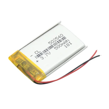 Tiekimo ličio baterija ličio polimerų Įkraunamą bateriją 502540 500 mah 3.7 V MP3 MP4 MP5 GPS PSP VIDURIO 
