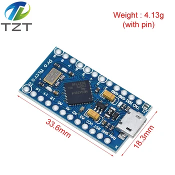 TZT Pro Mikro ATmega32U4 5V 16MHz Pakeisti ATmega328 Už arduino Pro Mini Su 2 Eilės Pin Header Leonardo Mini Usb Sąsaja