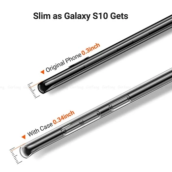 Ultra-plonas Atveju, Samsung Galaxy S10 S10e Plius Silikoninis Minkštas Aišku, Telefoną Atgal Apsaugos Atveju 