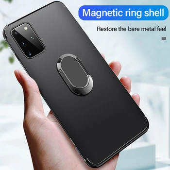 Ultra-plonas Magnetinis Laikiklis Silikoninis Telefono dėklas Samsung Galaxy S10 S20 5G S8 S9 Pastaba 20 10 9 8 Plius Stovėti Žiedas Laikiklis Dangtelio