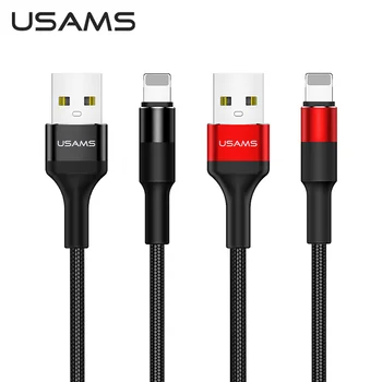 USAMS 3 in 1 Usb Cable For iphone kabelių Xs Xr X SE 8 7 6 plius 6s 5s 