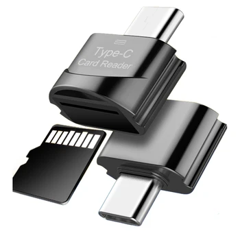 USB 2.0 /1.1 C Tipo Micro TF Card Reader OTG SD Micro SD Adapteris USB-C konverteris Smartphonach Android/Tablets /PC /Laptop
