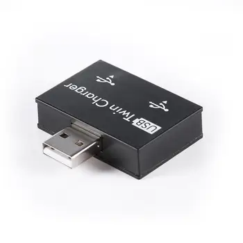 USB 2.0 Male su Twin Moterų Įkroviklis Dual 2 Port USB DC 5V Įkrovimo Splitter Hub Adapteris Keitiklis Jungtis, Maitinimo Adapteris