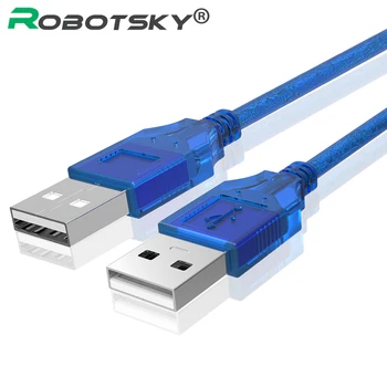 USB 2.0 Male Vyrų Duomenų Kabelis Laido Aux Kabelis USB2.0 Duomenų Kabelis USB 2.0 Tipas A Male į USB Male Adapter 0,3 M 0,5 M 1,5 M 3M 5M