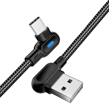 USB C Tipo 90 Laipsnių Greito Įkrovimo usb c kabelio Tipas-c duomenų Laidas, Kroviklis, usb-c xiaomi redmi pastaba 8 pro 