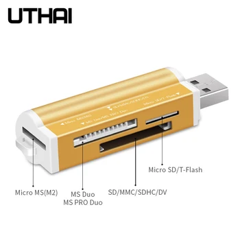 UTHAI C02 All in 1 Atminties SD TF Card Reader Atminties Stick Pro Duo Micro SD,TF,M2,MMC,SDHC, MS Smart Multi Cardreader