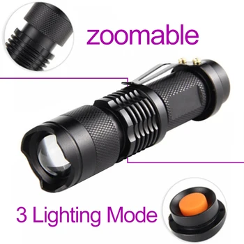 UV LED Žibintuvėlis Ultravioletinių spindulių Žibintuvėlis zoomable Mini Juodas UV Šviesos Augintinio Šlapimo Dėmes Detektorius Skorpionas Medžioklės Naudoti 14500 baterija
