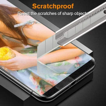 UV Skysti klijai Matte Screen Protector For Samsung Note 10 8 9 S8 S20 S9 plus S10 Matinio Stabdžių Peep Privatumo Grūdinto Stiklo plėvelės