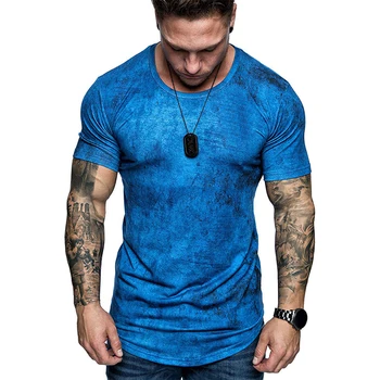 Užsienio prekybos naujas mados vyriški marškinėliai vyriški laisvalaikio viršuje 3DT-Marškinėliai vasara O-kaklo marškinėliai plius dydis streetwear