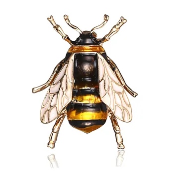 Vabzdžių Bumble Bee Sagė, Moterims, Vaikams Mergaitėms bičių papuošalai, Aukso Spalva Geltona Žalia Emalį Sagės Papuošalai bumble bee